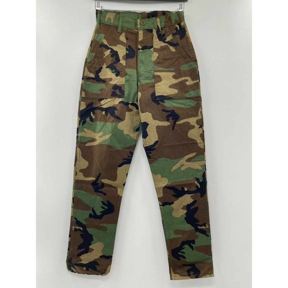Stan Ray OG Loose Fatigue Pants Woodland Camo sz 28x32 Straight Leg Loose USA - Picture 4 of 5
